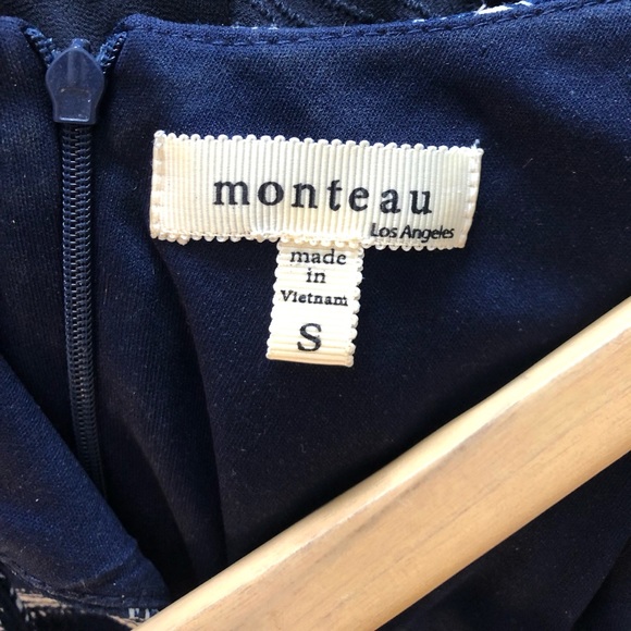 Monteau navy pinstripe jumpsuit - Picture 2 of 5